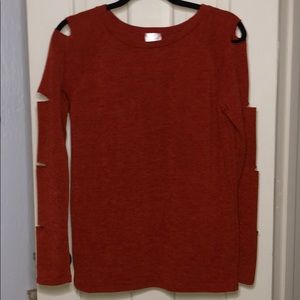 Orange Sweater Cut out accents
